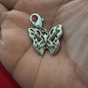 Elegant Silver Butterfly Pendant